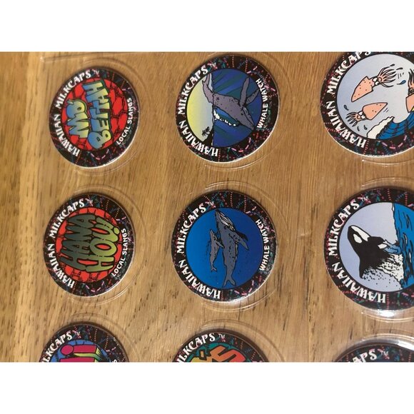 Worlds Of Fun Hawaiian Milkcaps Thrilla Gorilla Pogs Lot of 1993 - Picture 3 of 10